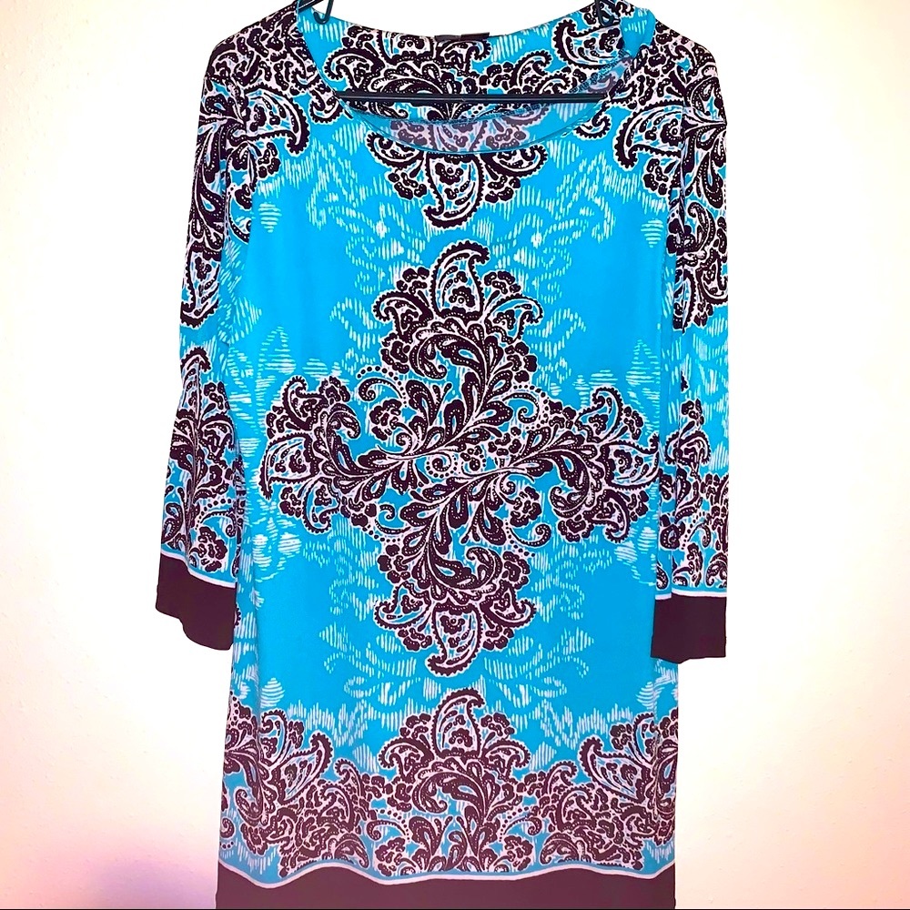 Style & Co XL Print Blouse Long Length